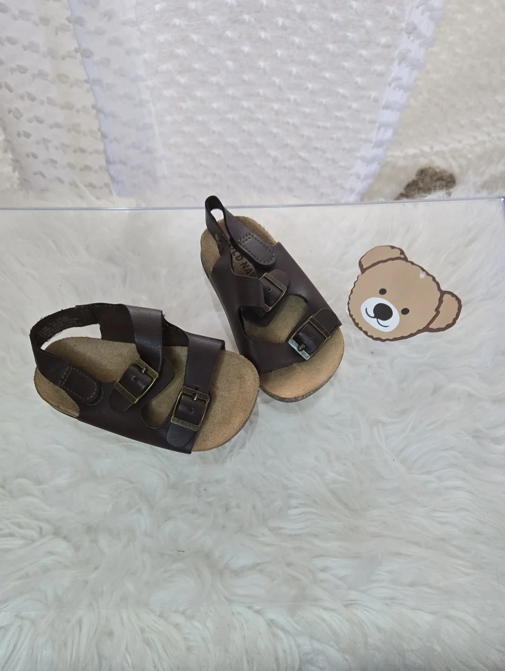 Old Navy Dark Brown Double-Buckle Kids Sandals